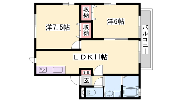 ハイムレトア福崎の間取り