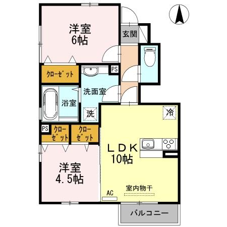 D-room二口の間取り