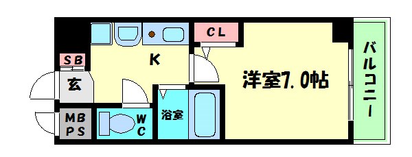 エスリード南森町駅前の間取り