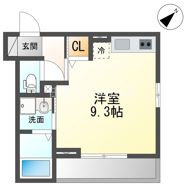 安城市朝日町のアパートの間取り