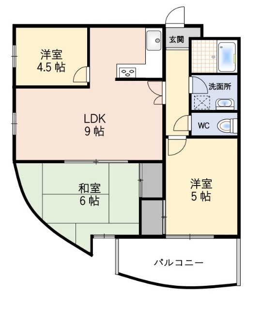 名古屋市南区桜本町のマンションの間取り