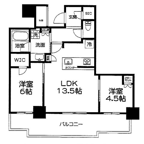 シエリアタワー大阪堀江の間取り