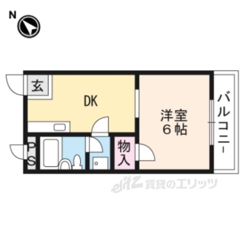 湖南市柑子袋のマンションの間取り