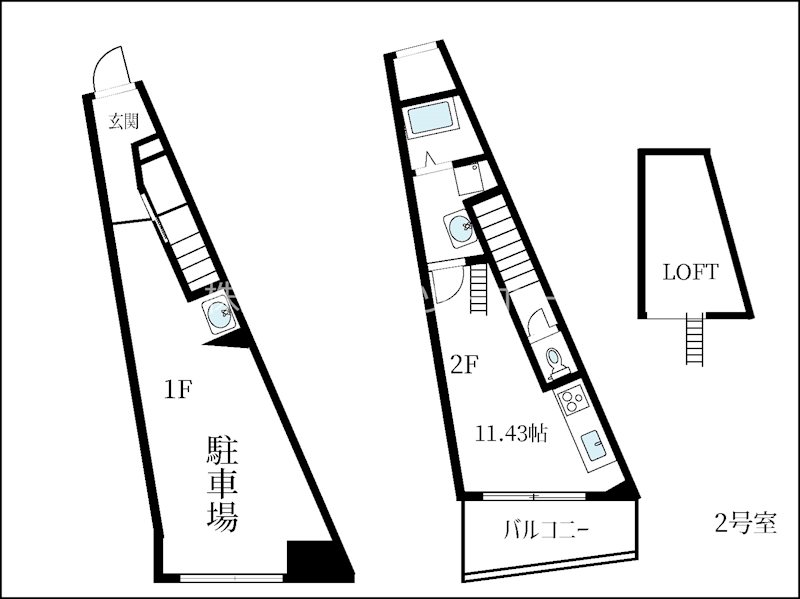 A-cube kangetsutkyoの間取り