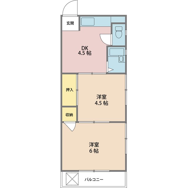 伊丹市南野北のマンションの間取り