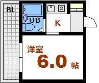 広島市中区上幟町のマンションの間取り