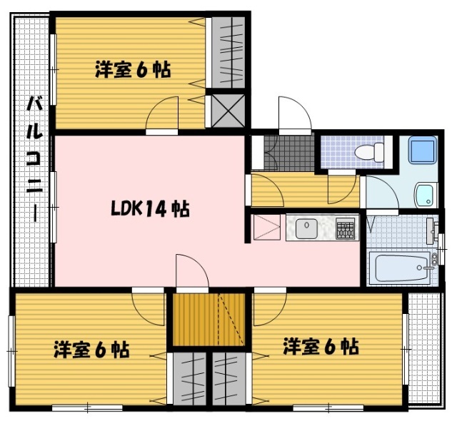 ＣＵＢＥ三原向日葵館の間取り