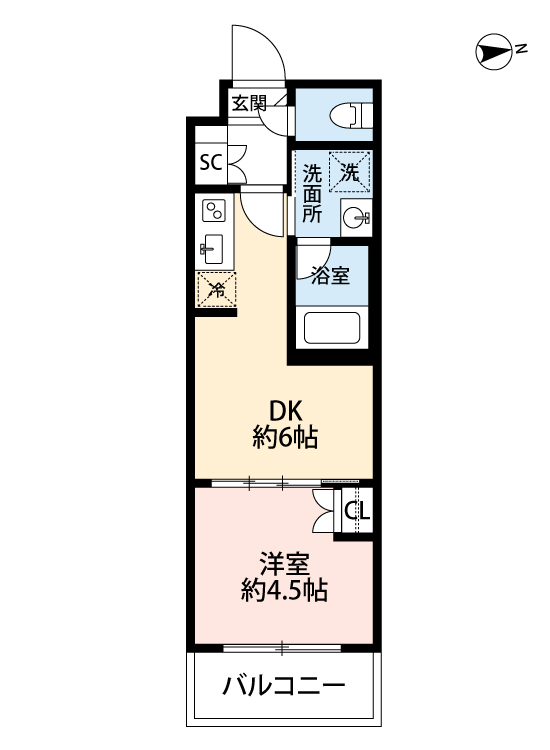 ハーモニーレジデンス新宿四谷の間取り