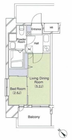 福岡市博多区神屋町のマンションの間取り