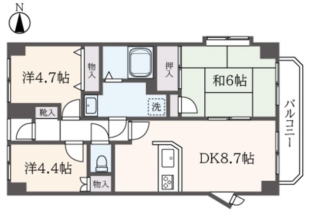 日神パレステージ湘南台の間取り