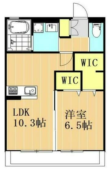 熊本市中央区出水のアパートの間取り