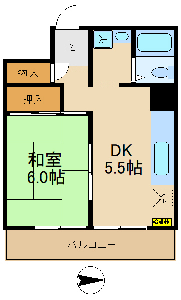 常盤平コーポの間取り