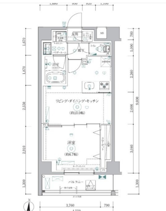 墨田区立川のマンションの間取り