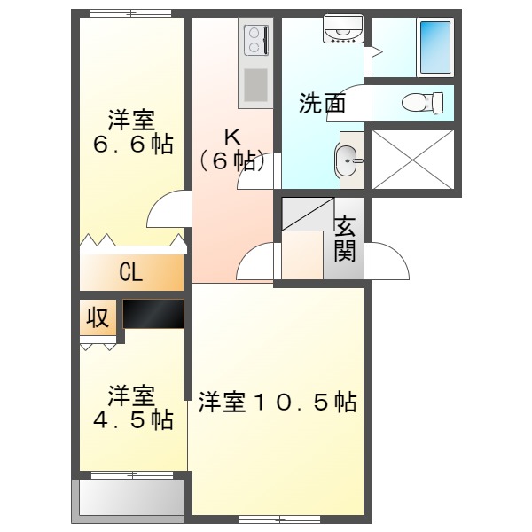 ピュアライフ勝央の間取り