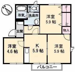 コートビレッジ　A棟の間取り