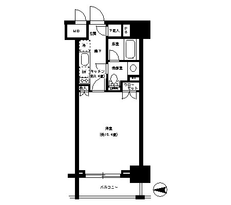 千代田区神田須田町のマンションの間取り