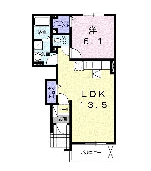 児玉郡上里町大字忍保のアパートの間取り