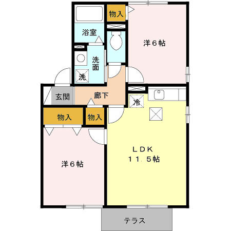 北上市上野町5丁目築22年の間取り