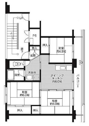 ビレッジハウス山王1号棟の間取り