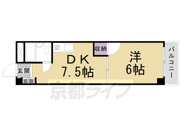 パル・コートＫＩＹＯＹＡＳＵの間取り