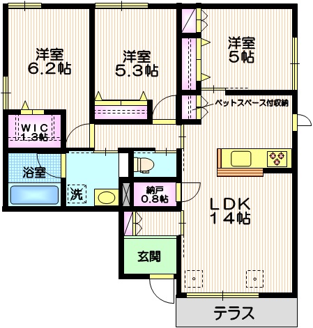 大田区久が原のマンションの間取り