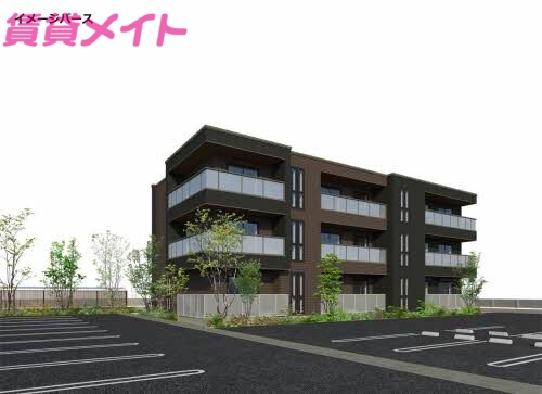 【四日市市羽津町のマンションの建物外観】