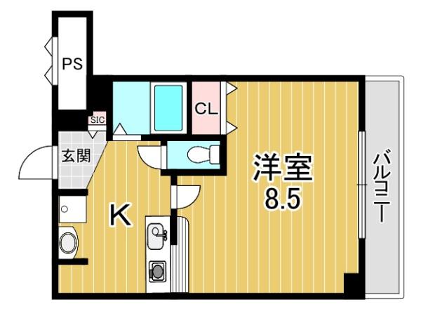 大阪市鶴見区横堤のマンションの間取り