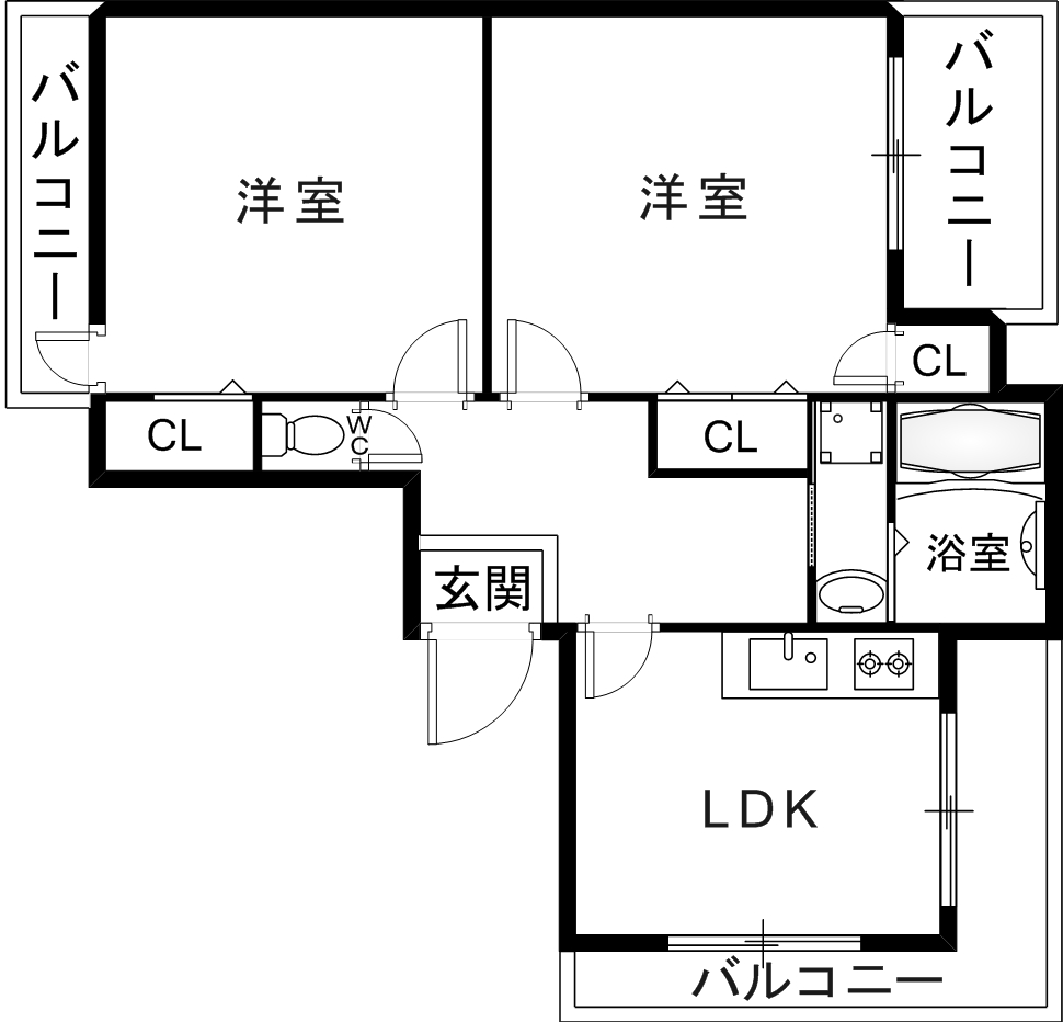 春日野道の間取り