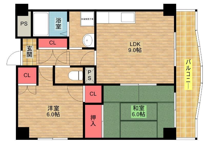 八幡屋港友マンションの間取り