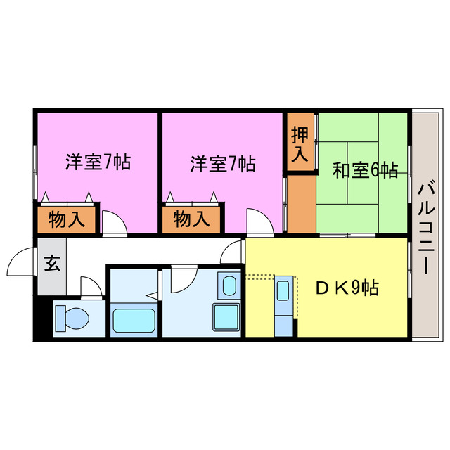 コテージ千秀石部の間取り