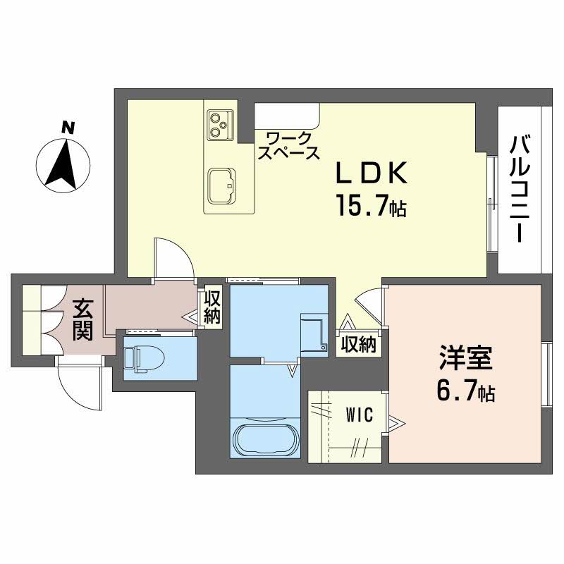 ベレオ万代　303の間取り