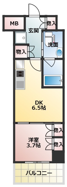 ザ・パークハビオ塚本の間取り