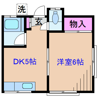 横浜市鶴見区北寺尾のアパートの間取り