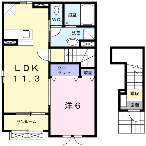 ボヌールVの間取り