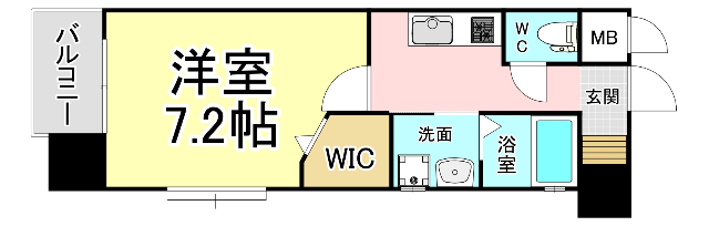 北九州市小倉北区片野のマンションの間取り