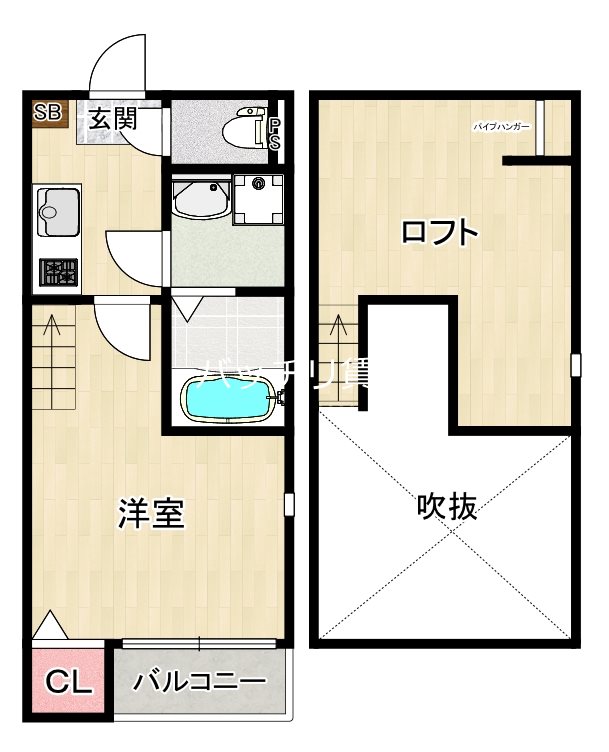 福岡市早良区野芥のアパートの間取り