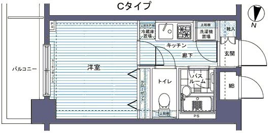 港区赤坂のマンションの間取り