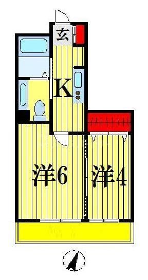 松戸市馬橋のアパートの間取り