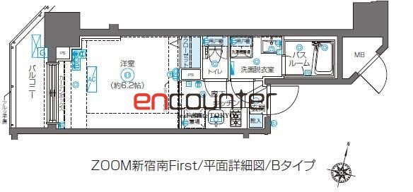 渋谷区千駄ヶ谷のマンションの間取り