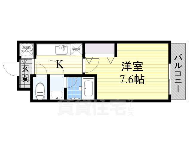 堺市北区百舌鳥赤畑町のアパートの間取り