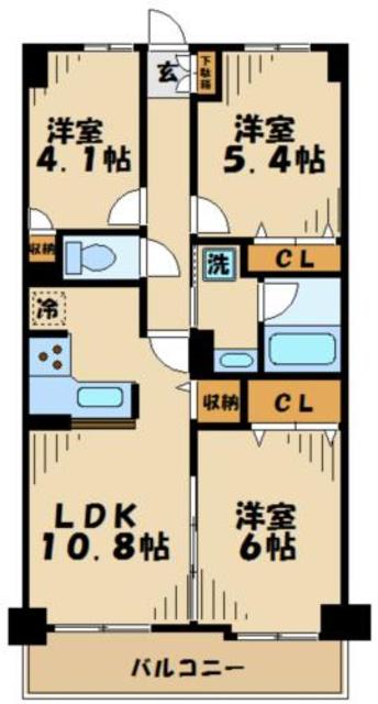 川崎市麻生区黒川のマンションの間取り