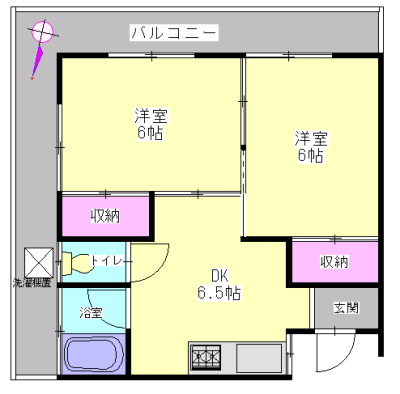 吉村ハイツ第一の間取り