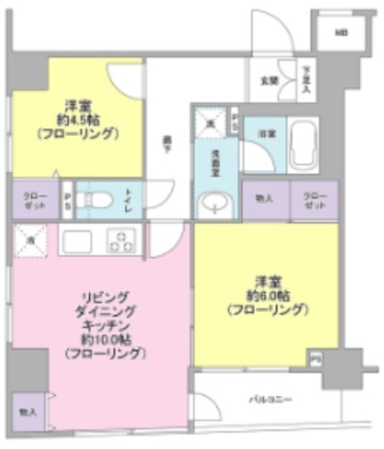 パートナーシップアパートメントの間取り