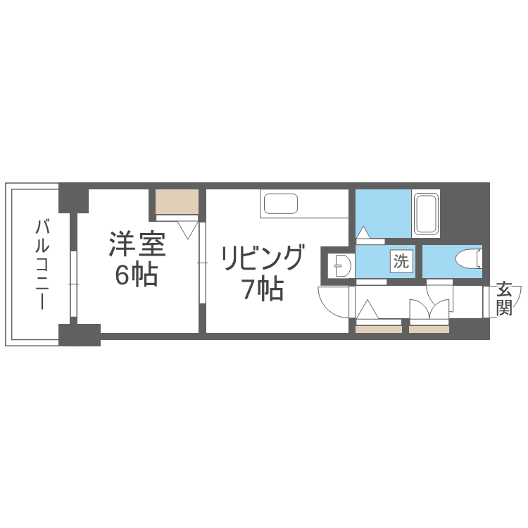 ＪＲ函館本線 琴似駅 徒歩3分 11階建 築32年の間取り写真