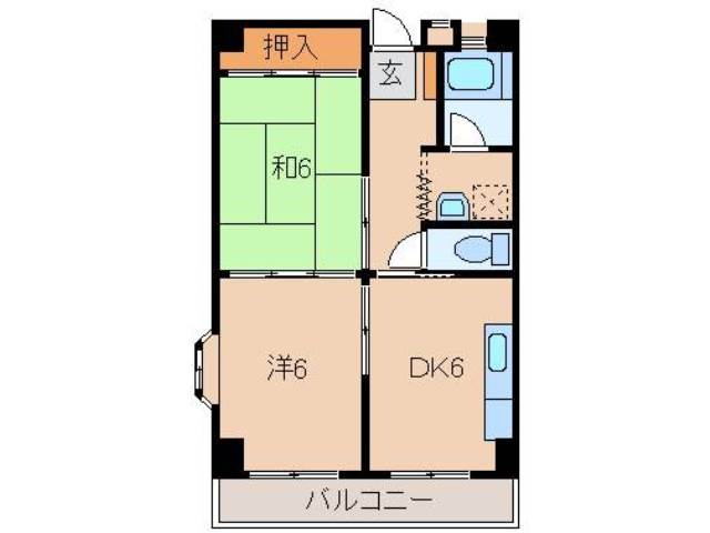 コスモスハイツ秋月の間取り