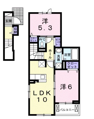 姫路市網干区垣内本町のアパートの間取り