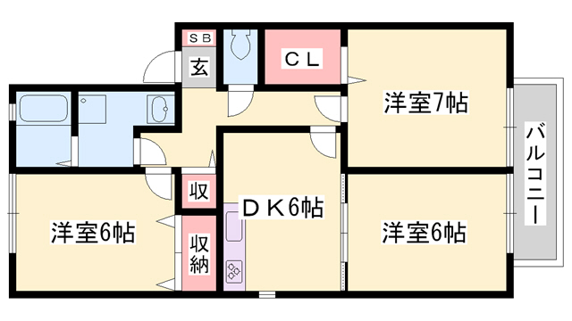 グランドゥールニシキの間取り