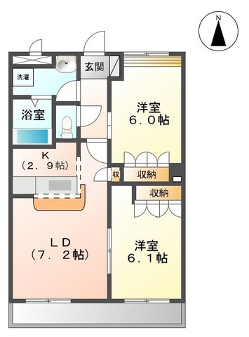 【ロイヤルハイツ愛野の間取り】