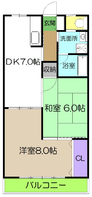 カーサＮＡＫＡＮＯの間取り