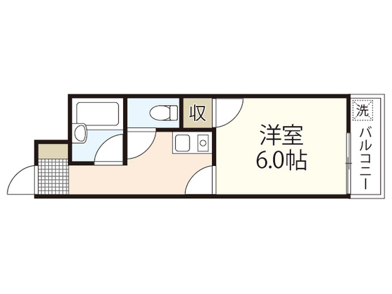 広島県広島市西区西観音町（マンション）の賃貸物件の間取り